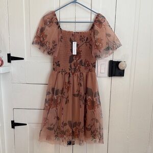 Baltic Born Floral Dress in Brown and Black